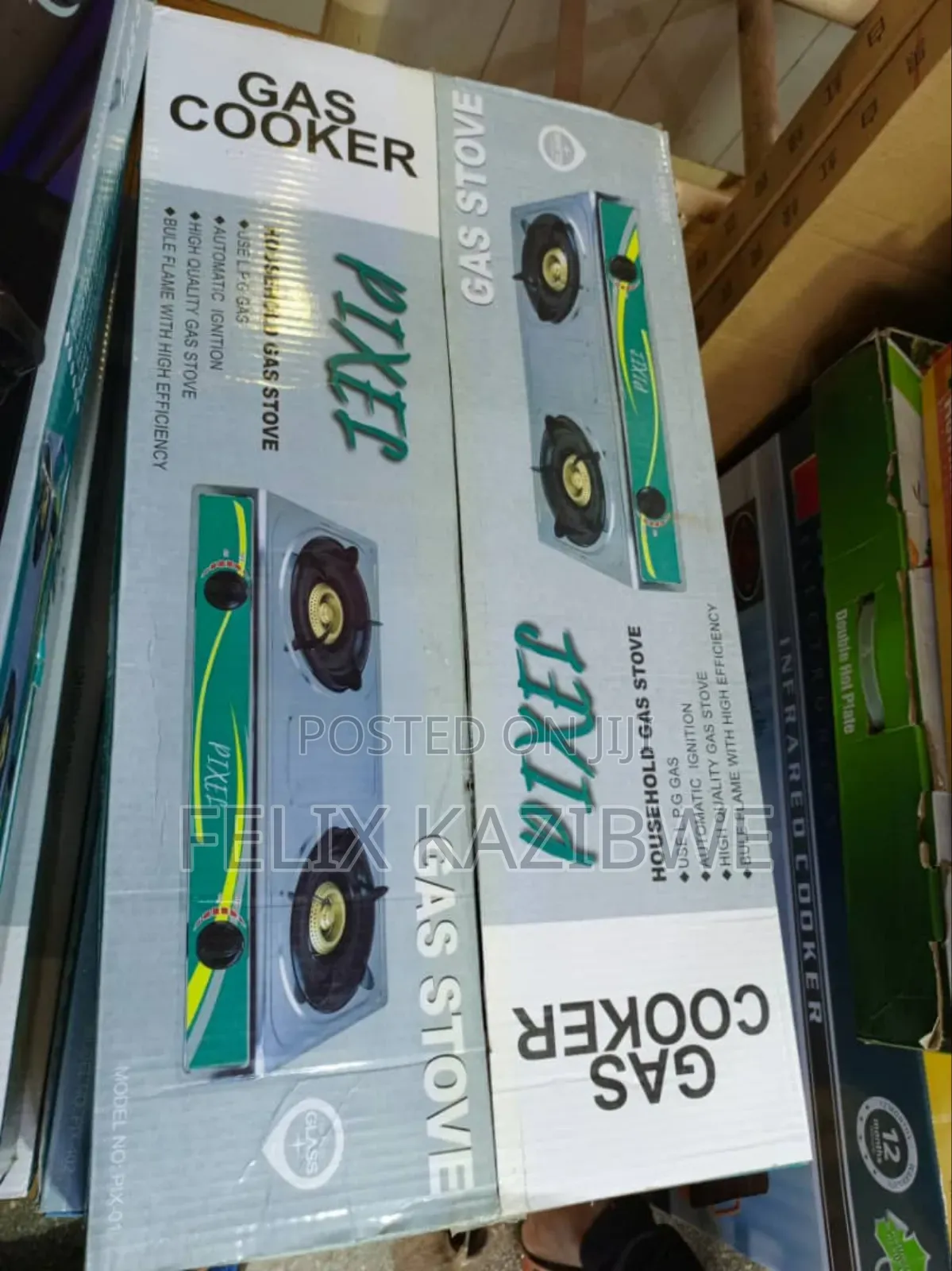 2-Burner Tempered Glass Gas Stove.