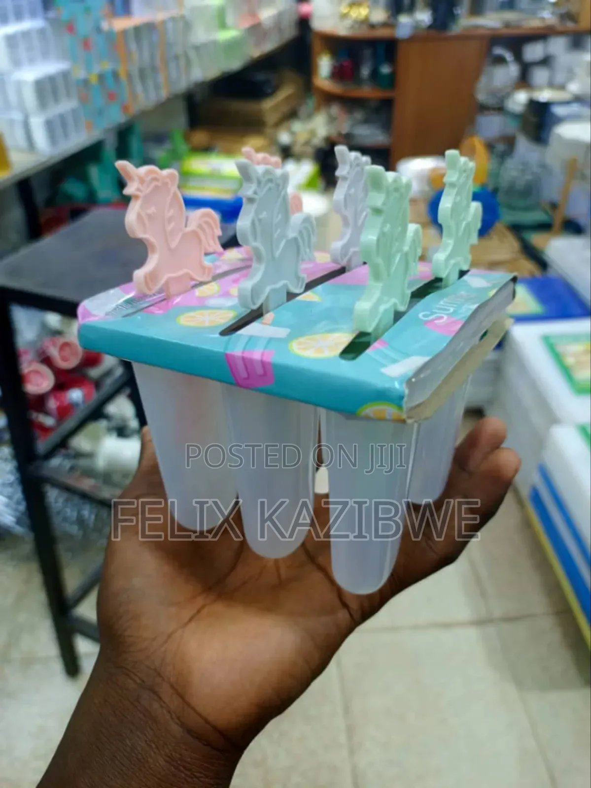 Reusable Unicorn-Shaped Ice Pop Molds.