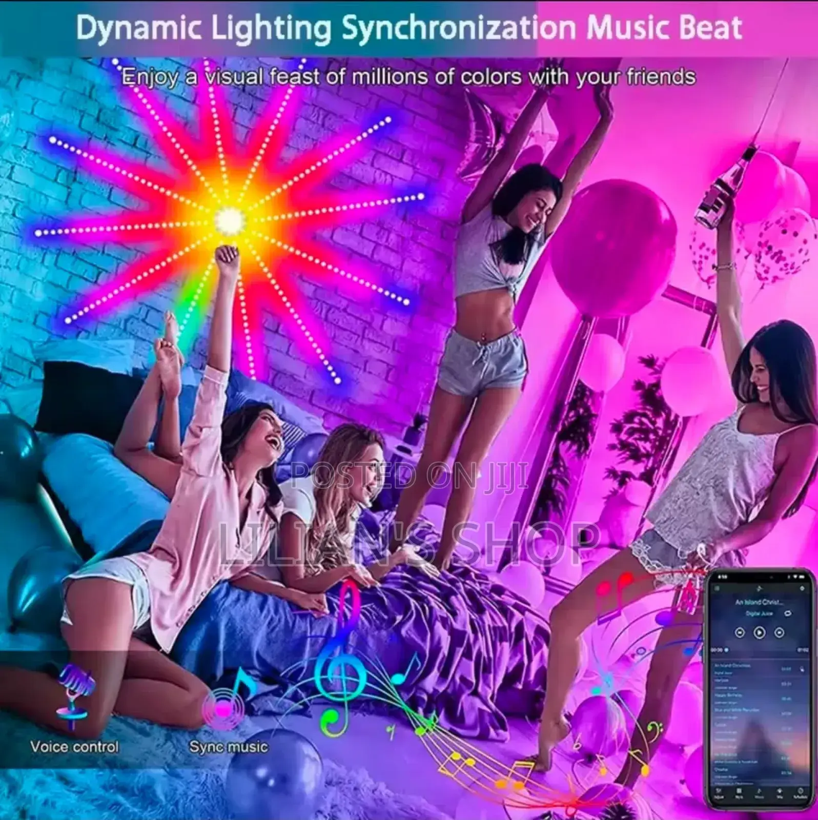 App Smart Control Ic Led RGB Fireworks Light Kit