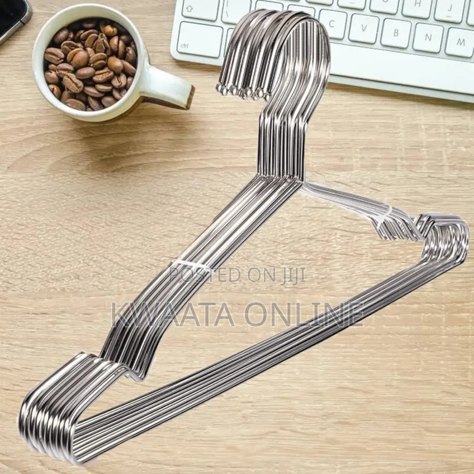 10 Pc Stainless Steel Heavy Duty Clothes Hangers, Strong Durable