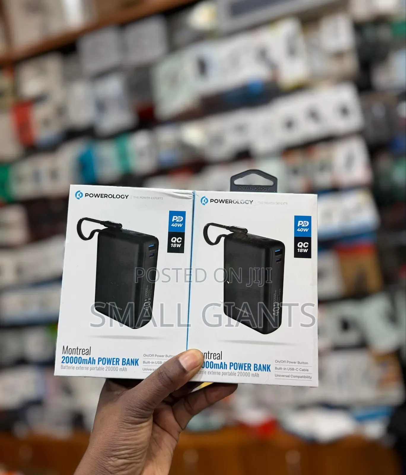 Powerology Montreal 20,000mah Power Bank 40w Pd -
