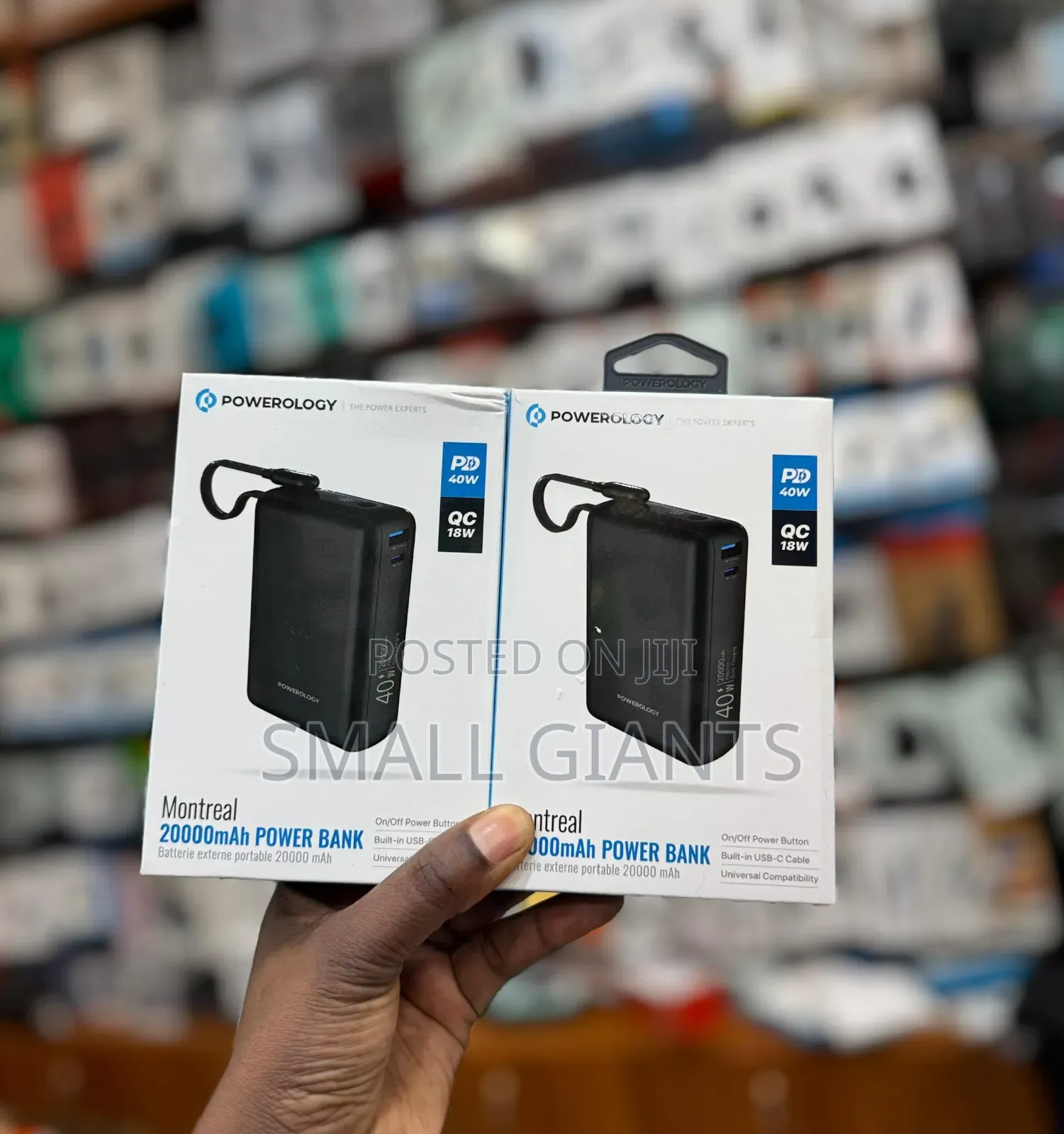 Powerology Montreal 20,000mah Power Bank 40w Pd -