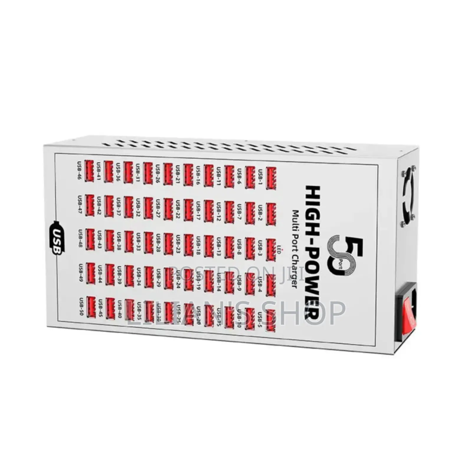 50-Port Usb High-Power Charging Station Designed for Commercial Use
