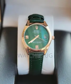 Rolex Leather Strap Watch