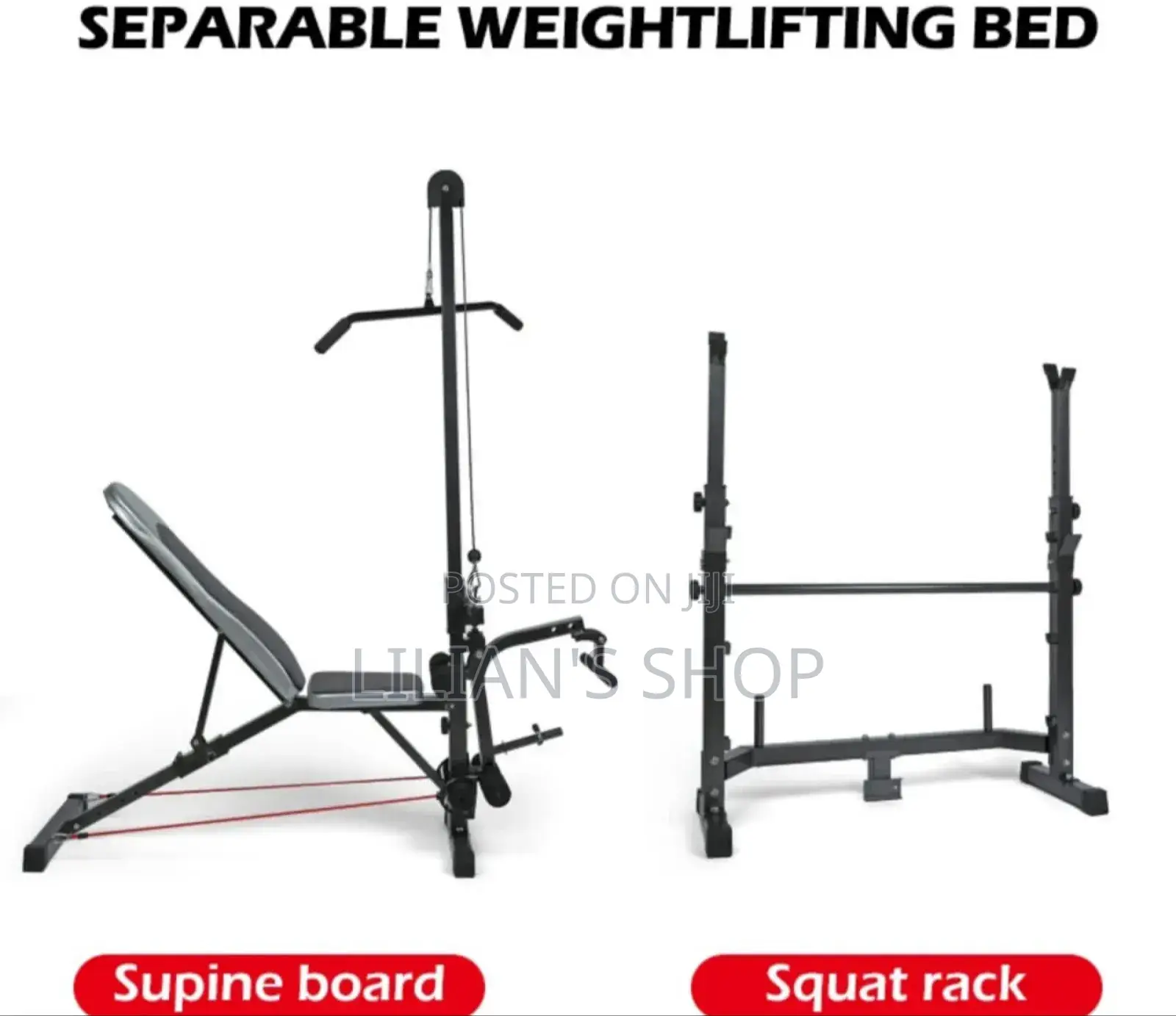 Multifunctional Adjustable Weight Lifting Bench Press Set