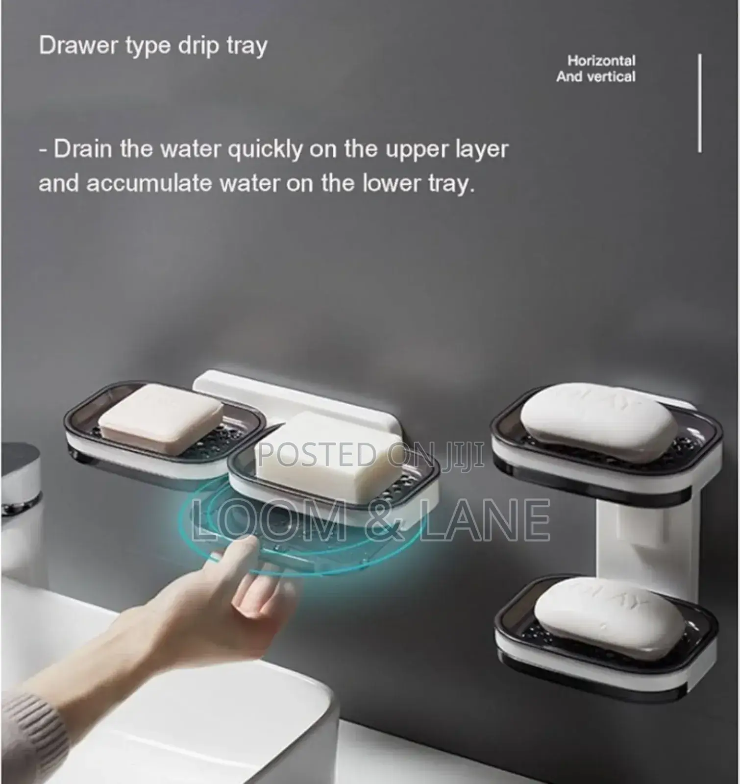 Wall-Mounted, Double-Layer Soap Holder