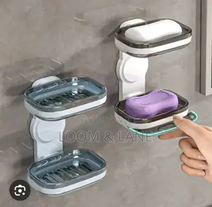Wall-Mounted, Double-Layer Soap Holder