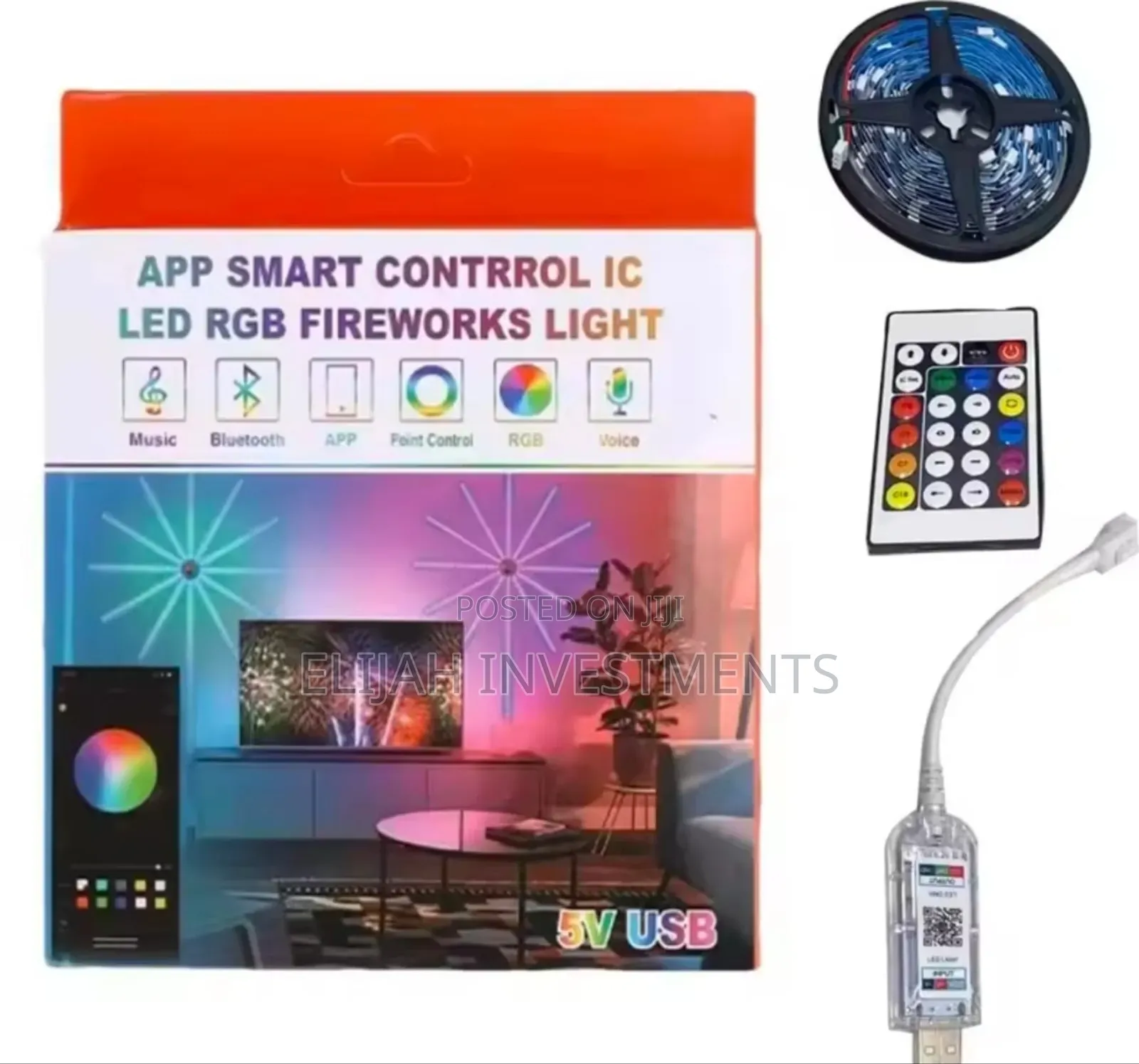 App Smart Control Ic Led RGB Fireworks Light Kit