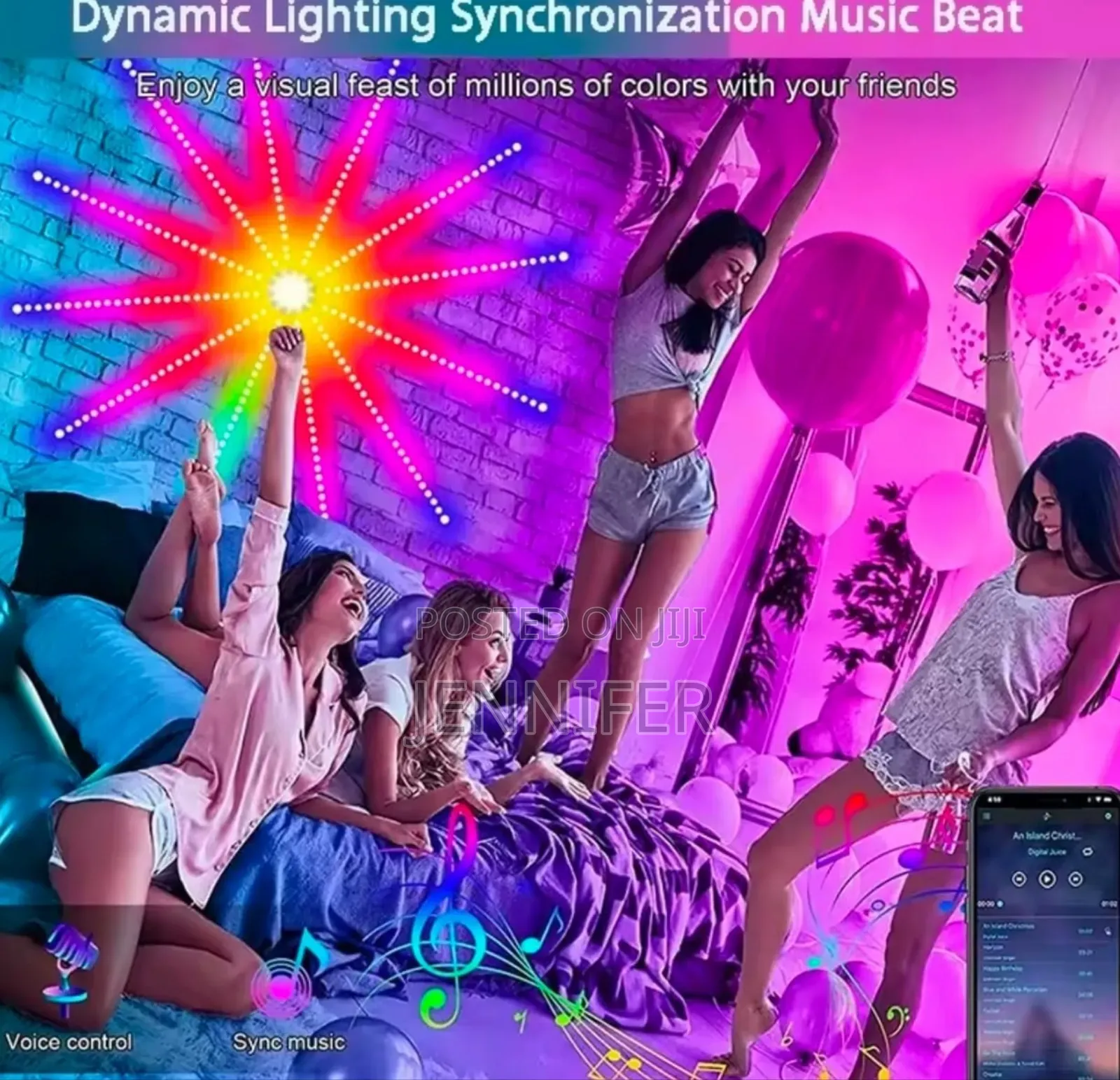 App Smart Control Ic Led RGB Fireworks Light Kit