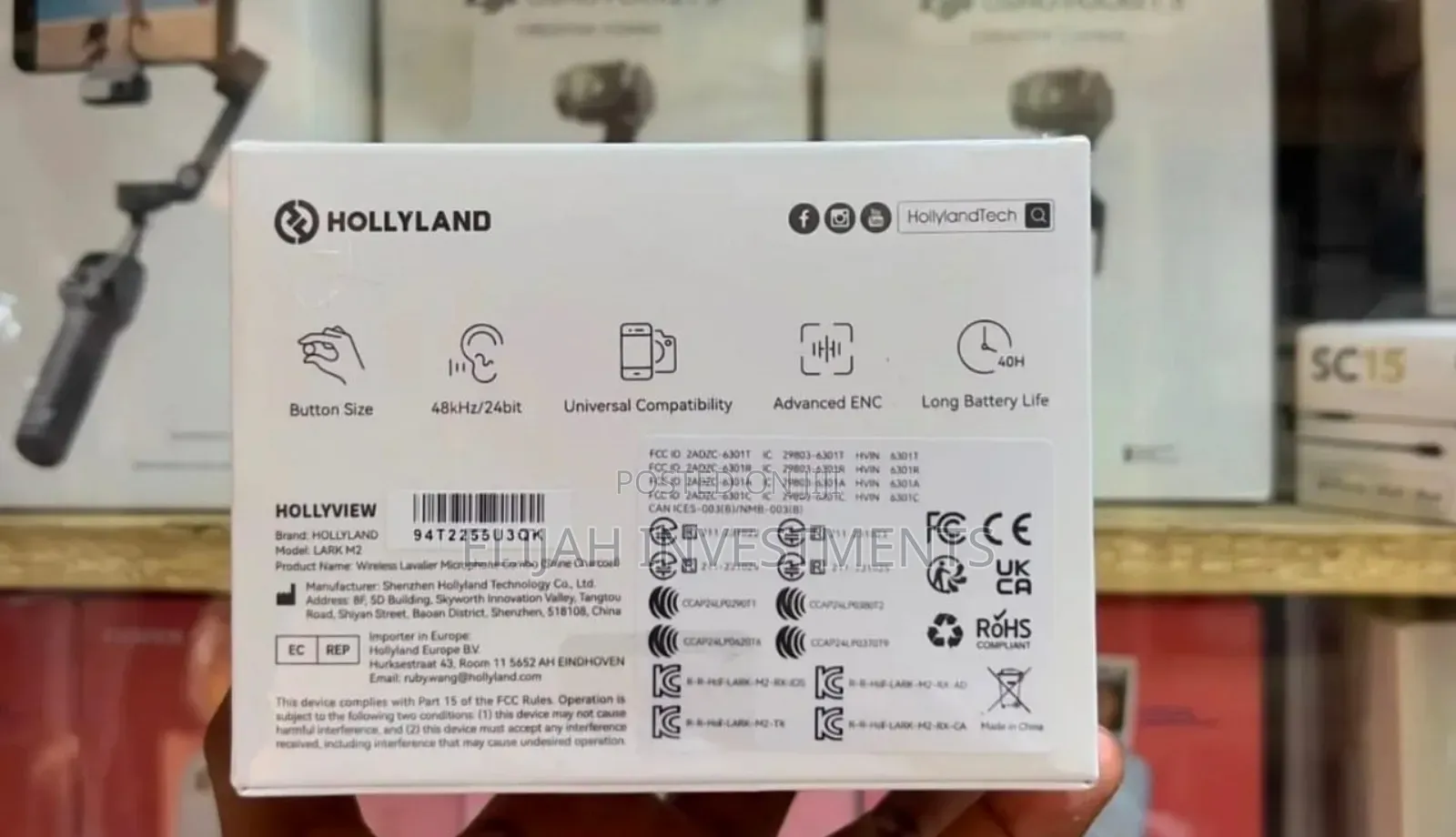Hollyland Lark M2 Wireless Lavalier Microphone Combo, Pro-Grade Sound