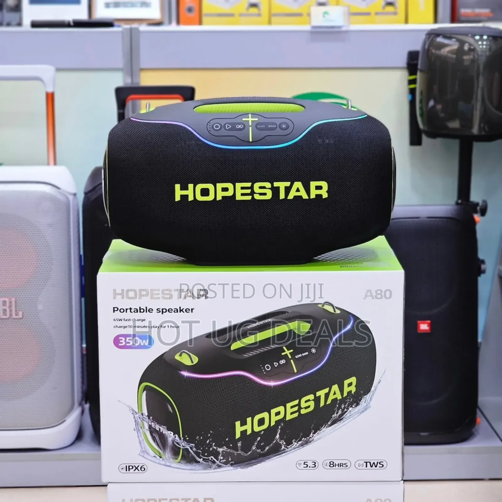 Hopestar A80 350w Portable Bluetooth Speaker With Wireless Mic