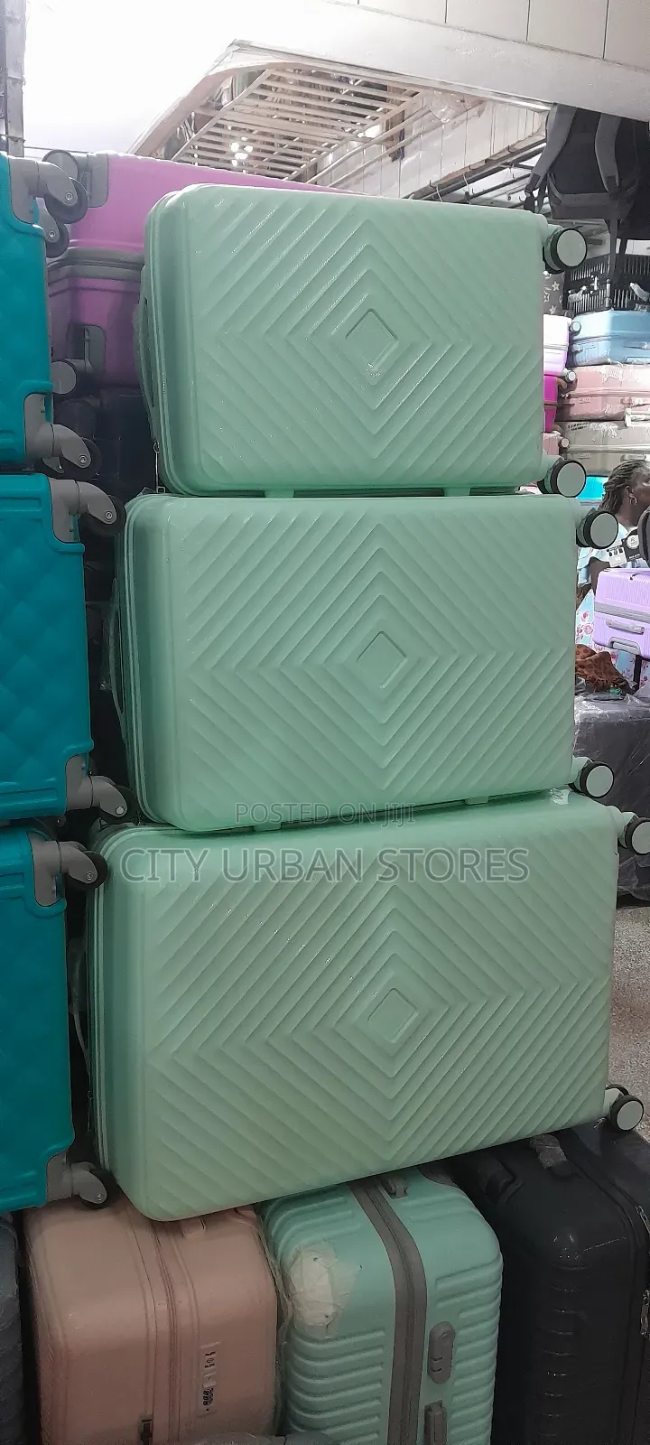3pcs Set Light Green 4 Wheels