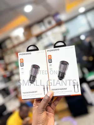 Porodo Transparent 95w Car Charger With 0.9m Usb-C Cable
