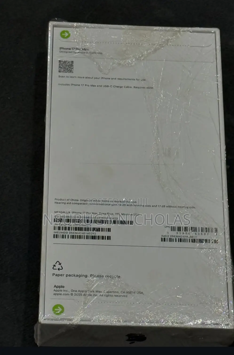 New Apple iPhone 17 Pro Max 512 GB Blue