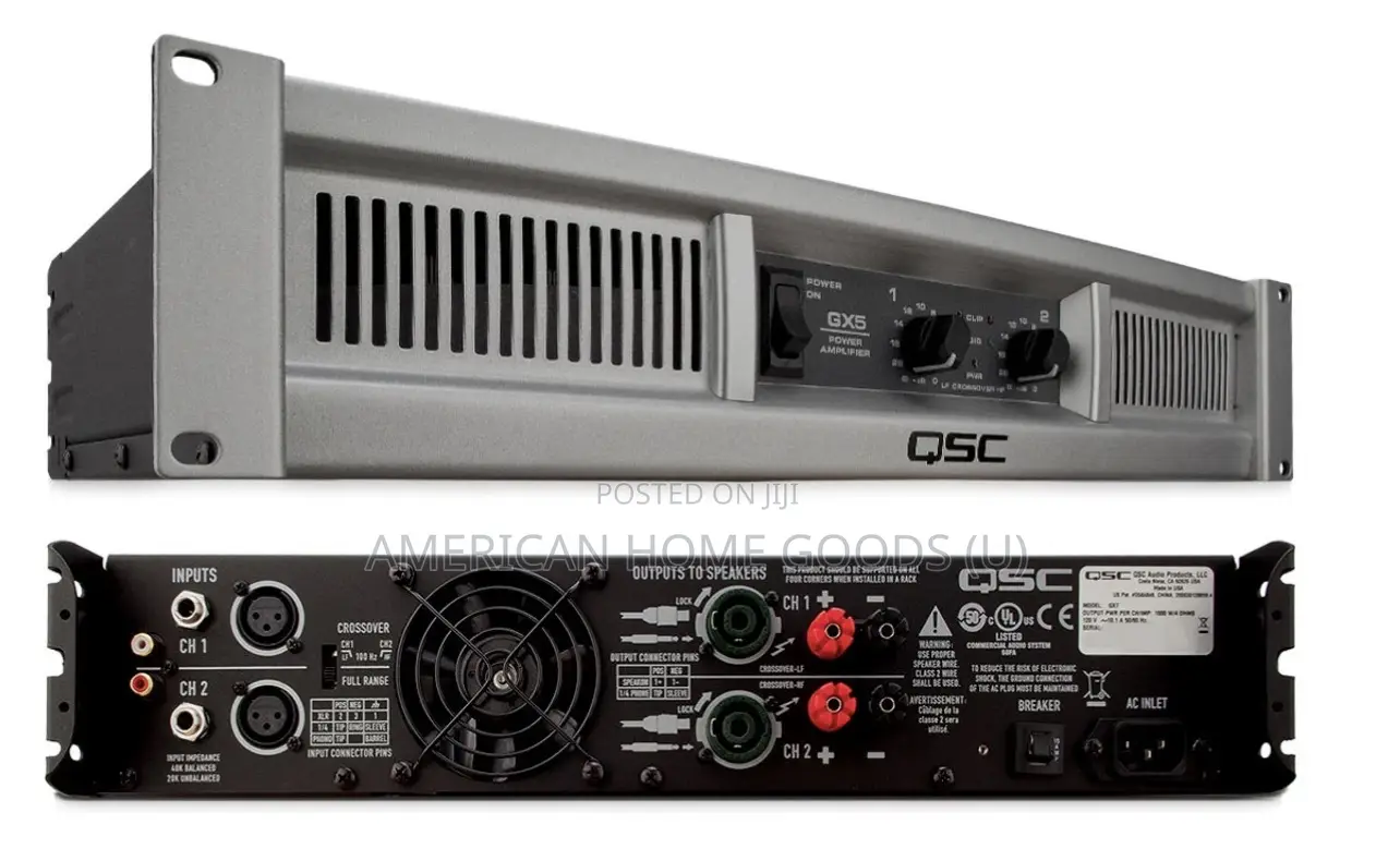 QSC Audio Gx5 Power Amplifier 2500 Watts Bridged Mode Pro Audio Amp