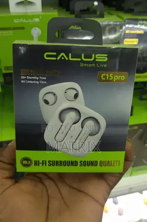 Calus C15 Pro Wireless Earbuds Original Crystal and Deep Bass Sound