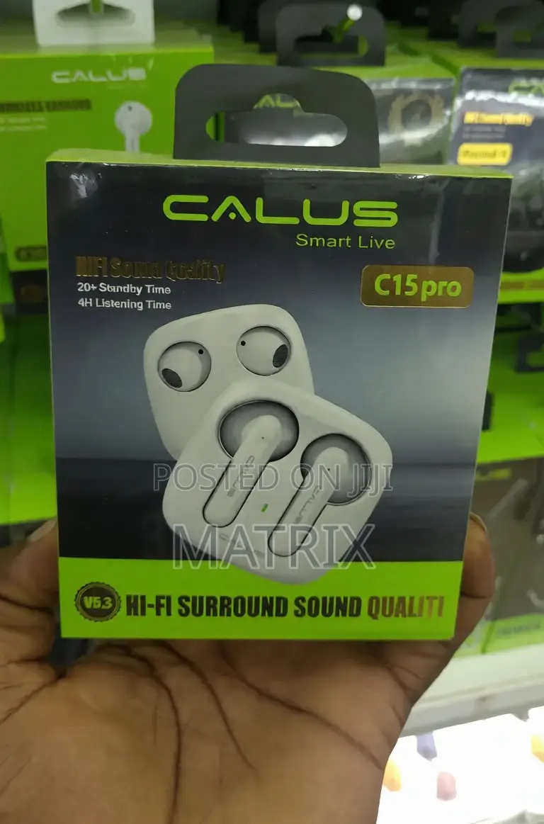 Calus C15 Pro Wireless Earbuds Original Crystal and Deep Bass Sound