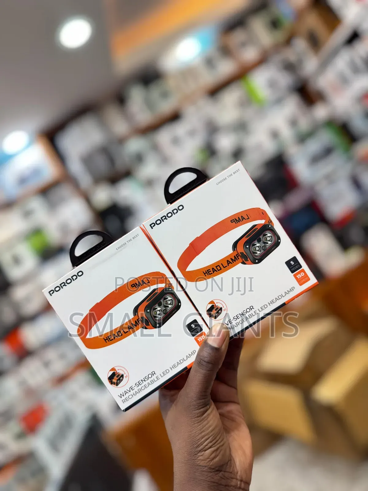 Porodo Wave-Sensor Rechargeable Led Headlamp