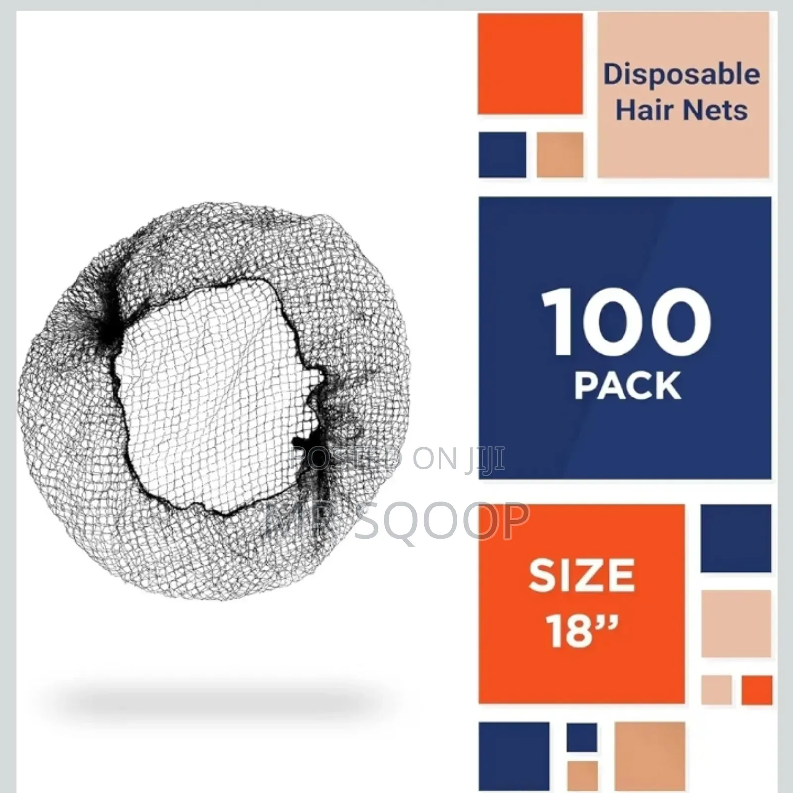 Disposable Hair Nets 100pcs – Black Elastic Nylon Bouffant Caps