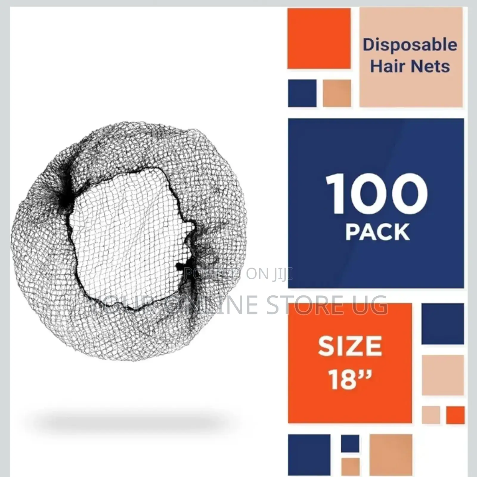 Disposable Hair Nets 100pcs – Black Elastic Nylon Bouffant Caps