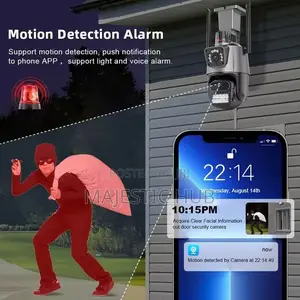 V380 Outdoor Dual Lens Wifi Surveillance CCTV Waterproof, Night Vision
