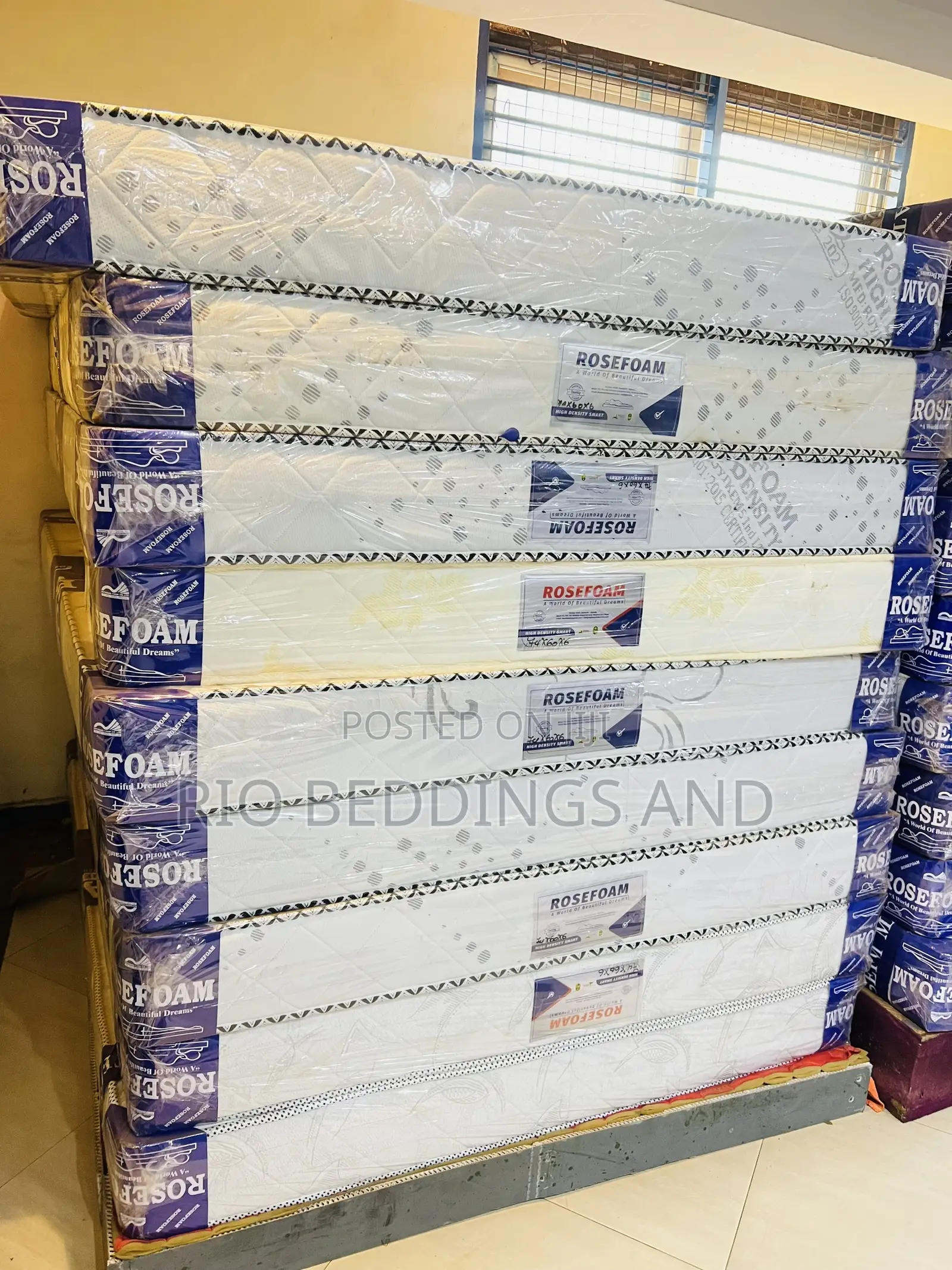 5x6 6 Inches Rose Foam Smart High Density Mattress