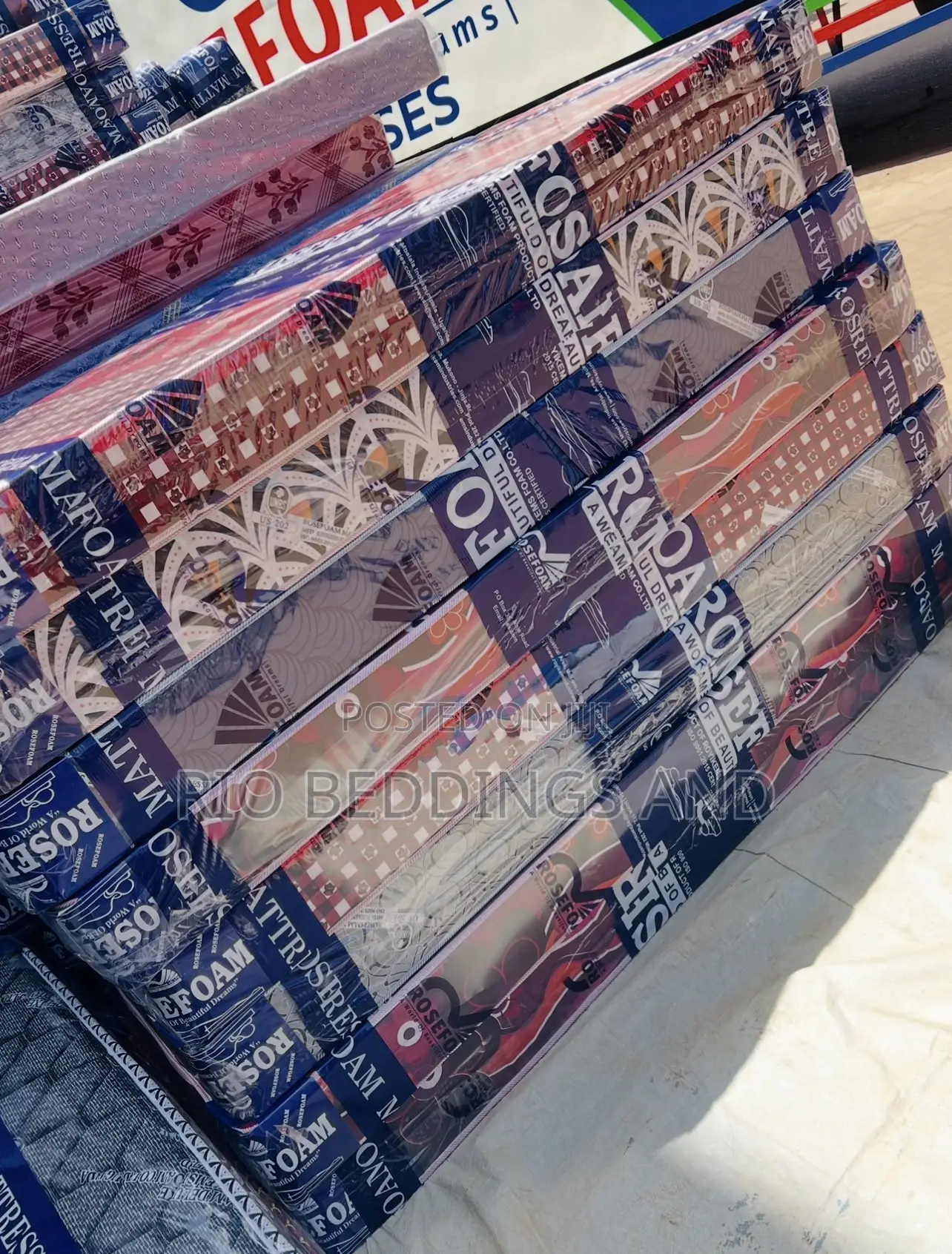 3x6 6 Inches Rose Foam Mattress