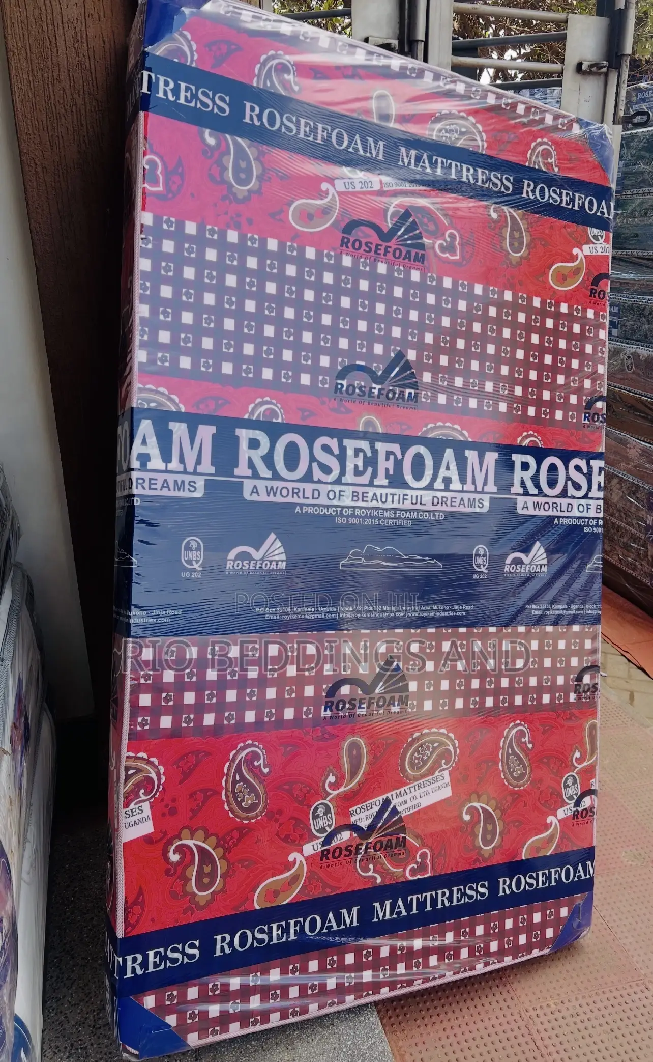 3x6 6 Inches Rose Foam Mattress