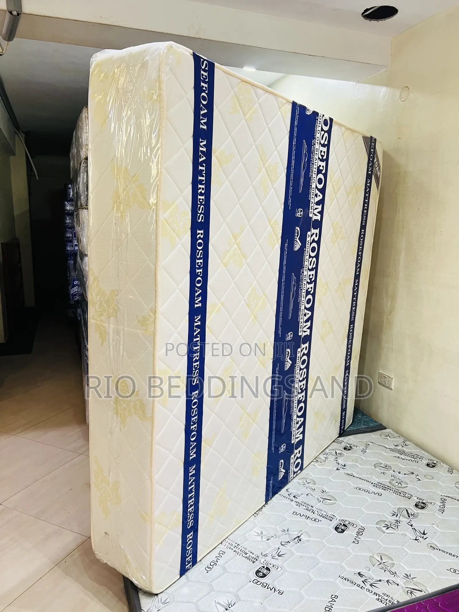 6x6 12 Inches Rose Foam Smart High Density Mattress