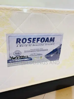 6x6 12 Inches Rose Foam Smart High Density Mattress