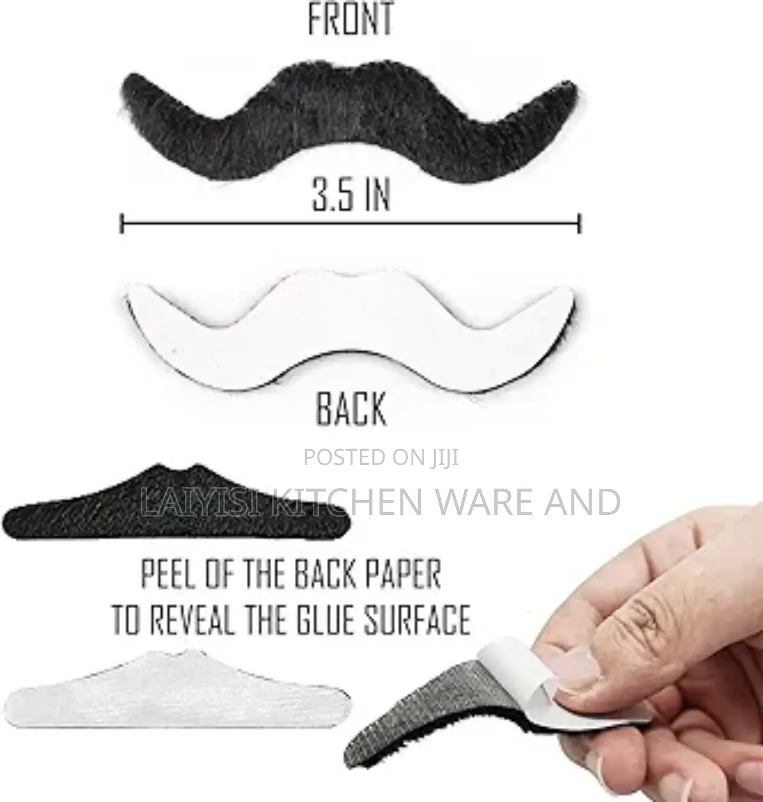 12-piece Fake Artificial Moustache Set – Fun Costume Party Props