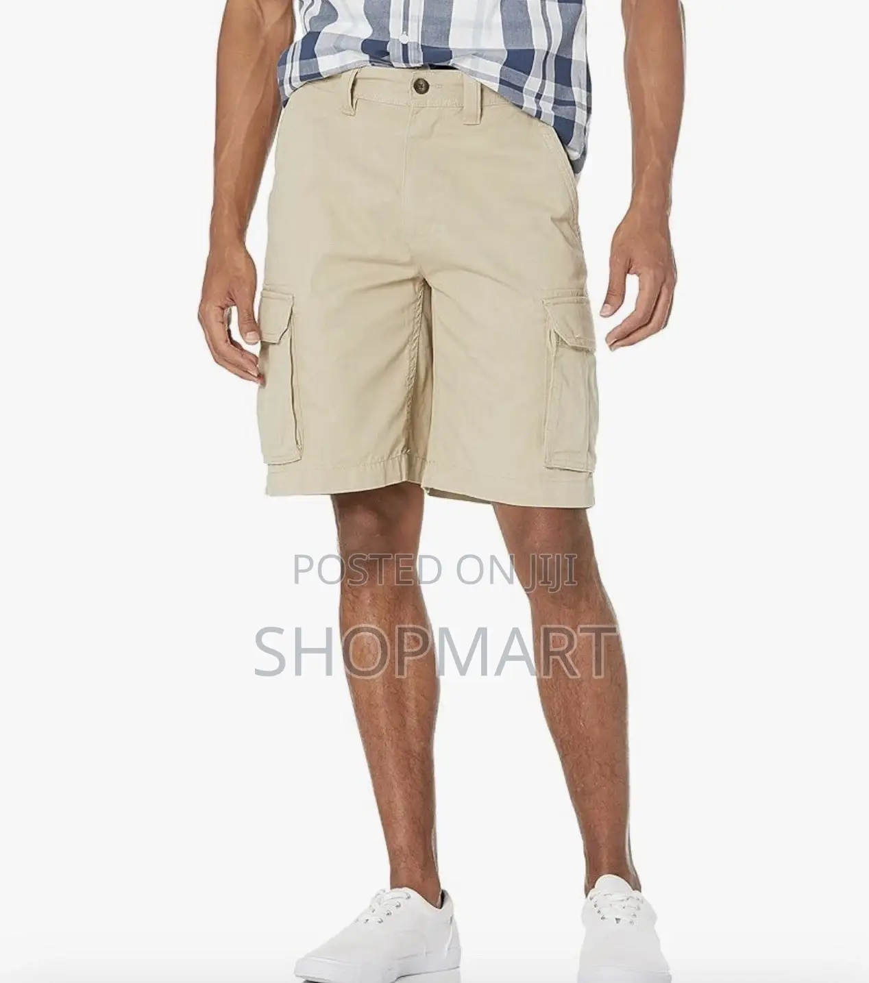 Mens Cotton Cargo Shorts Size 36 Khaki Brown