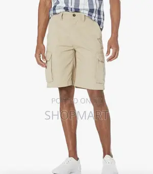Mens Cotton Cargo Shorts Size 36 Khaki Brown