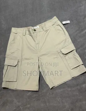 Mens Cotton Cargo Shorts Size 36 Khaki Brown