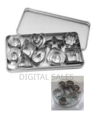Set of Stainless Steel Cookie Cutters and Shapers