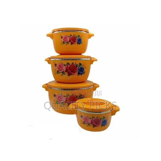 4 Pieces Insulated Hot Pot Dishes Food Warmer Casseroles -Multi-Colour