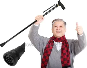 Folding Walking Stick Cane, T Handle Adjustable Height, Non-Slip Base