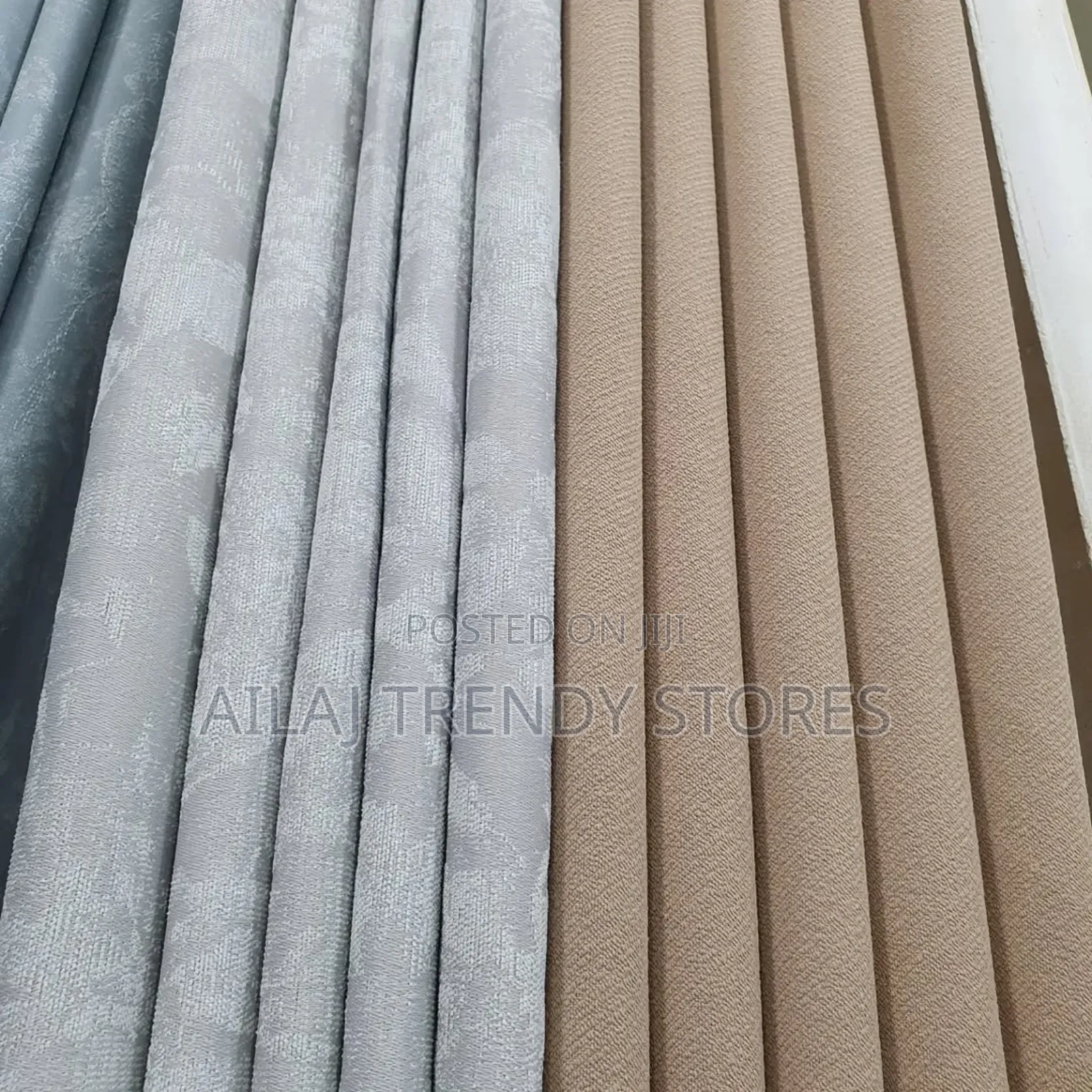 White-Biege Curtains Per Metre