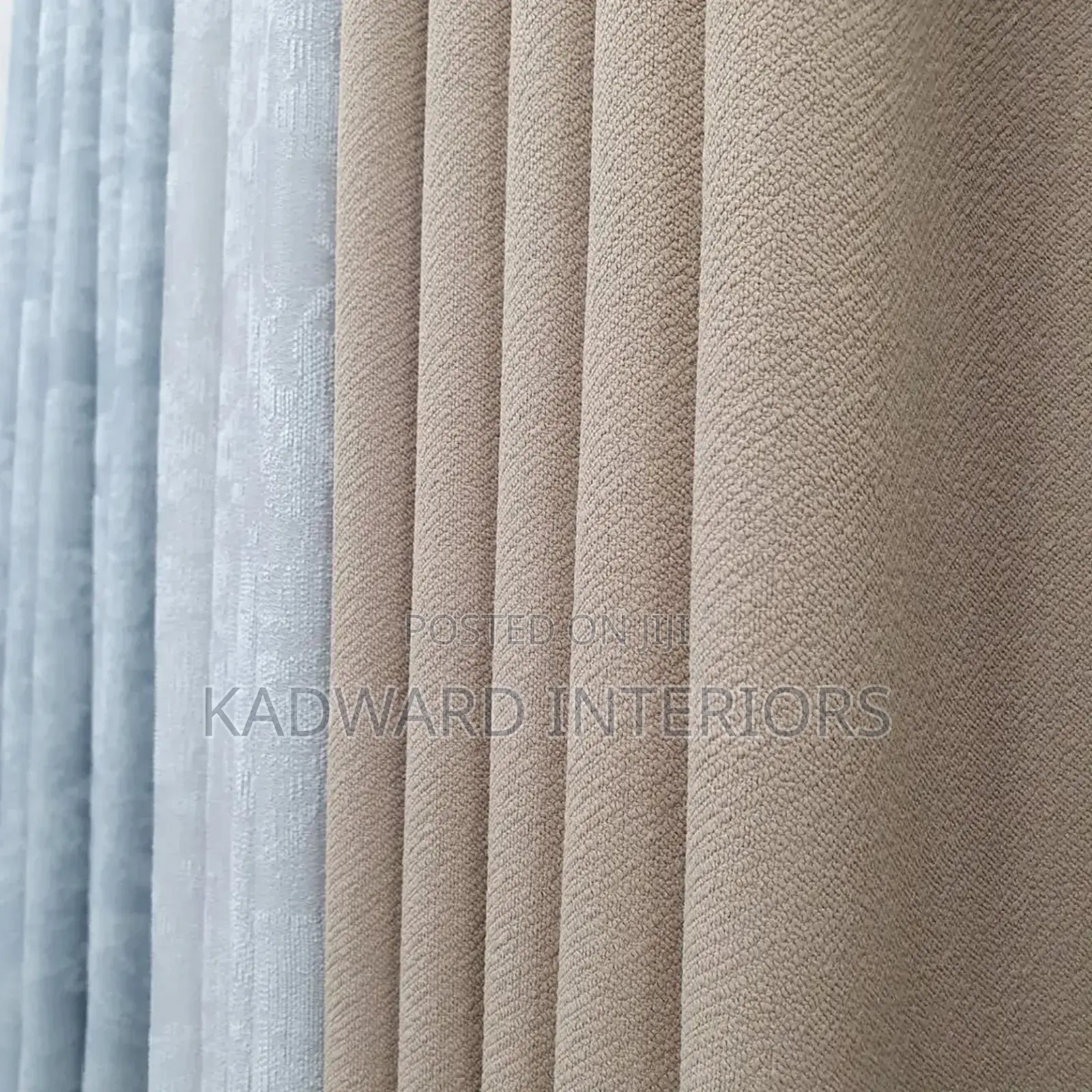 White-Biege Curtains Per Metre