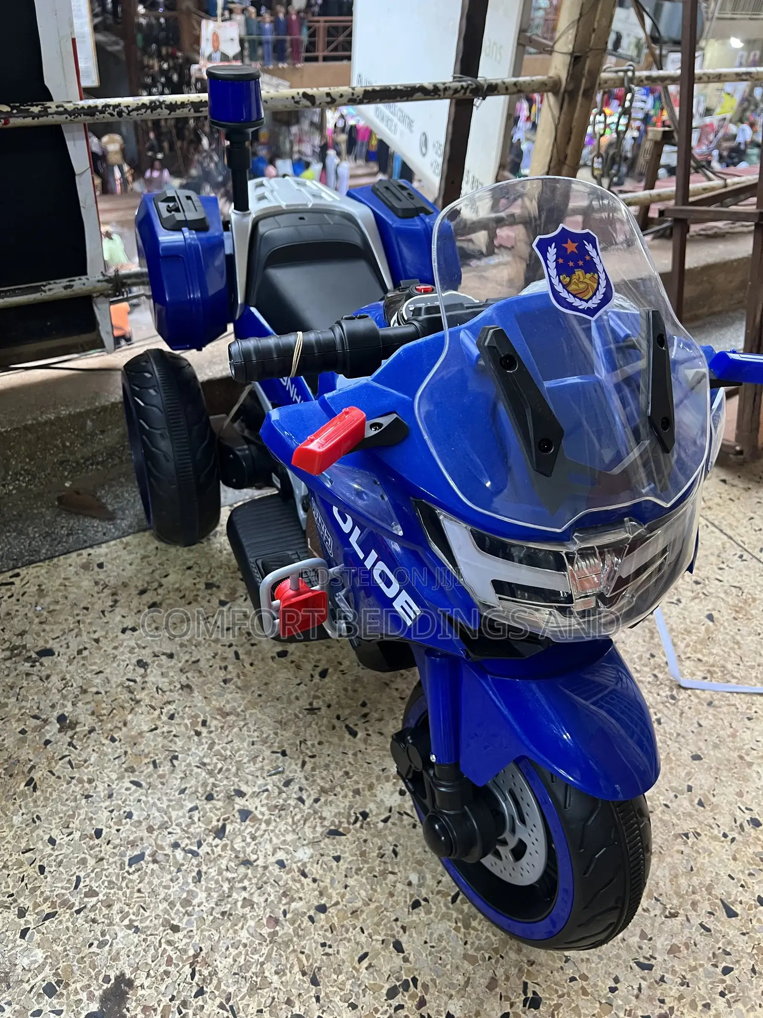Kids Rechargeable Police Motorcycle Blue 1 To 9 Years