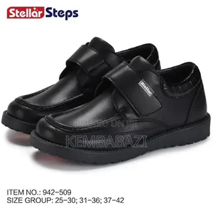 Pair of Stellar Steps Black Patent Leather Mary Jane School Shoes.