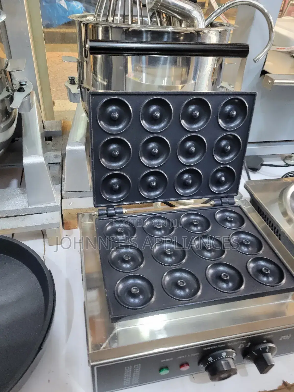 Commercial Electric Mini Donut Maker – 12 Hole Non-Stick Donut Machine