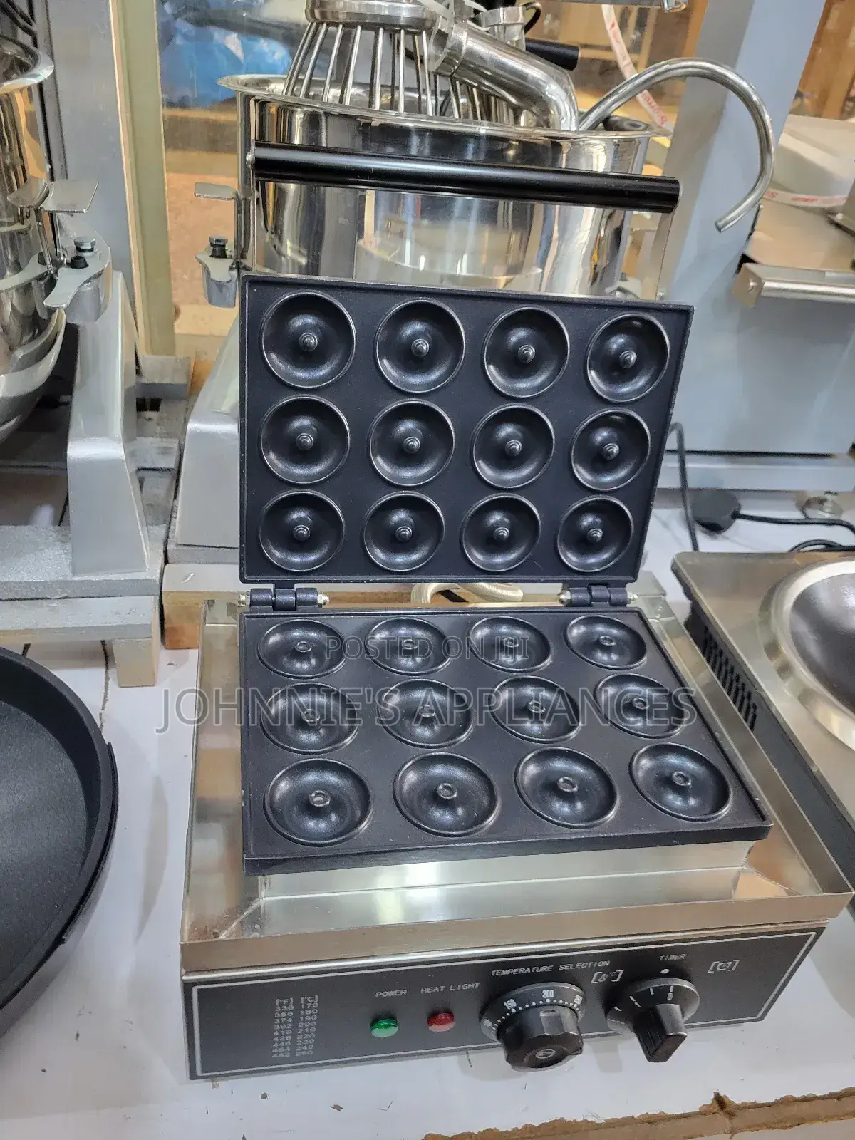 Commercial Electric Mini Donut Maker – 12 Hole Non-Stick Donut Machine