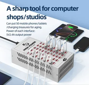 50-Port Usb High-Power Charging Station Designed for Commercial Use
