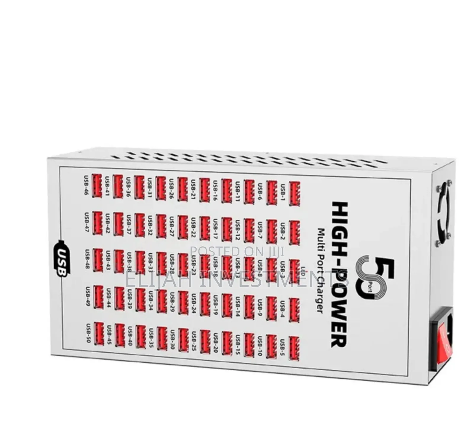50-Port Usb High-Power Charging Station Designed for Commercial Use
