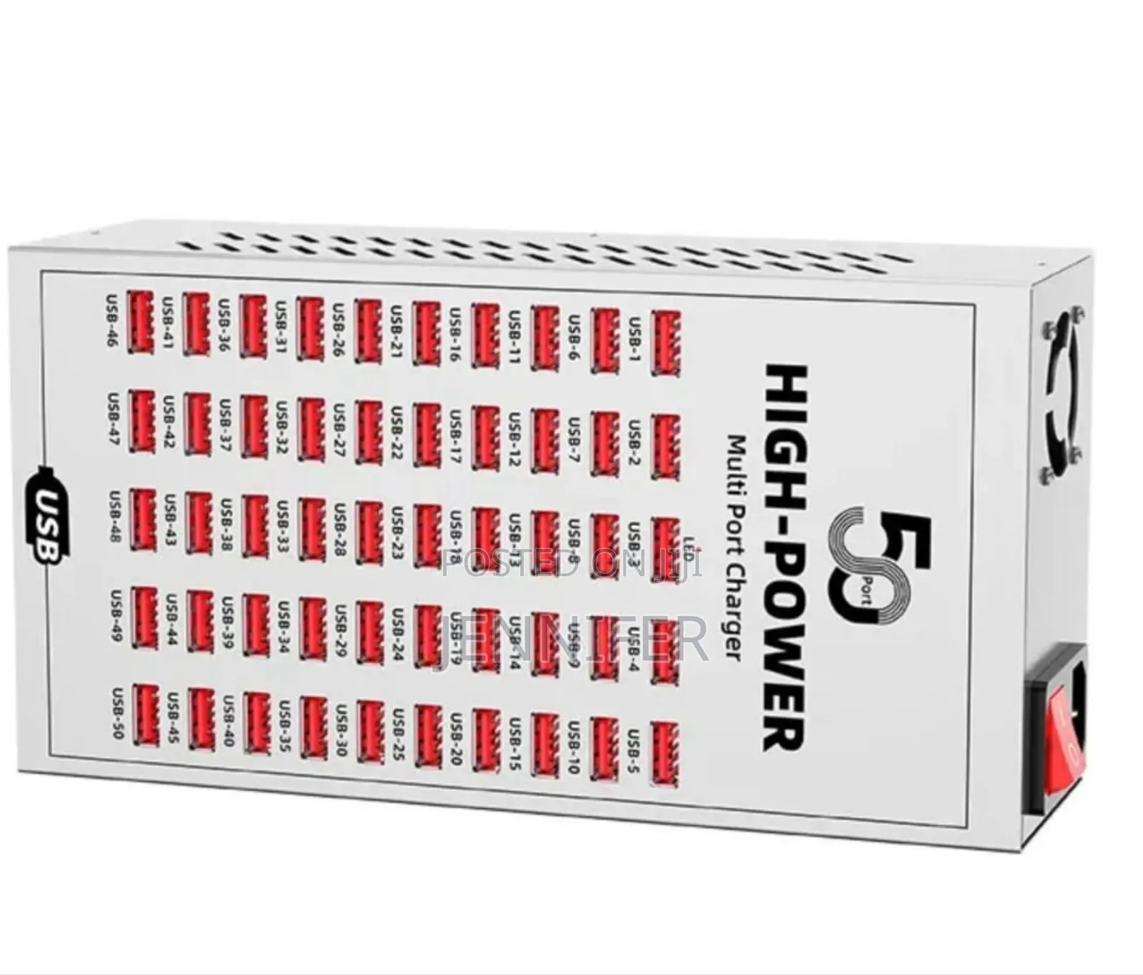 50-Port Usb High-Power Charging Station Designed for Commercial Use