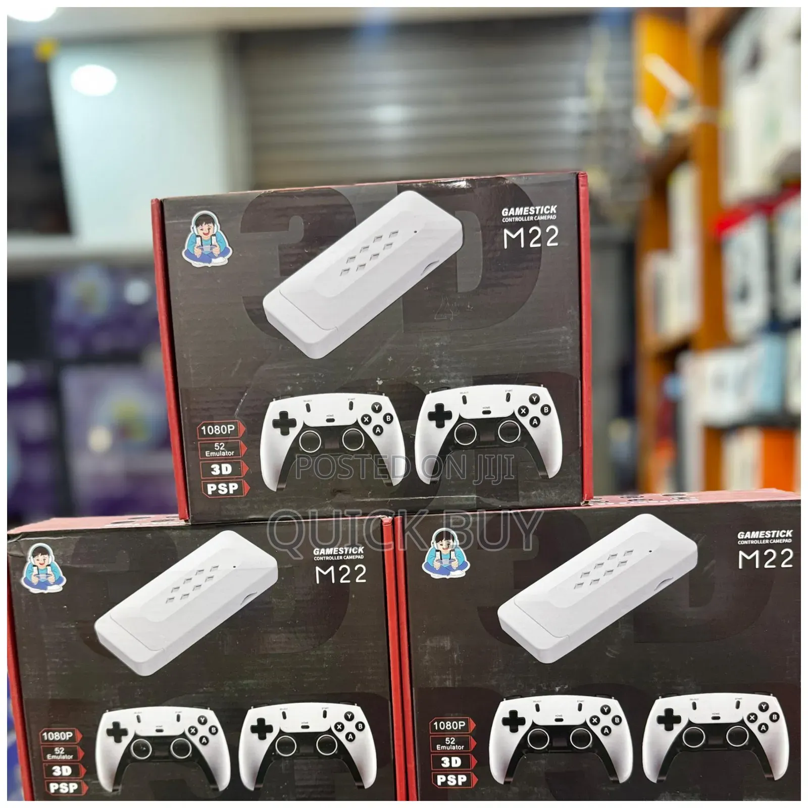 M22 Game Stick Retro Gaming Console With Dual Wireless Controllers