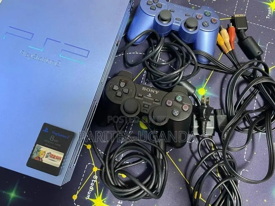 Ps2 Console SCPH-39000tb Toys Blue Tested System Made in Japan + 2cont