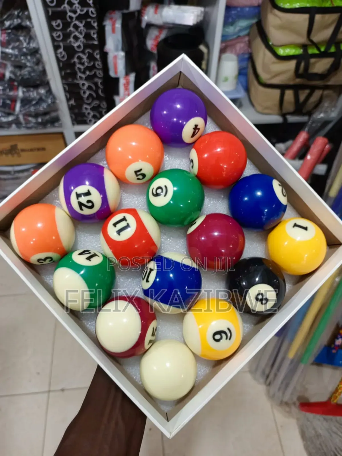 Numbered Pool Table Balls.