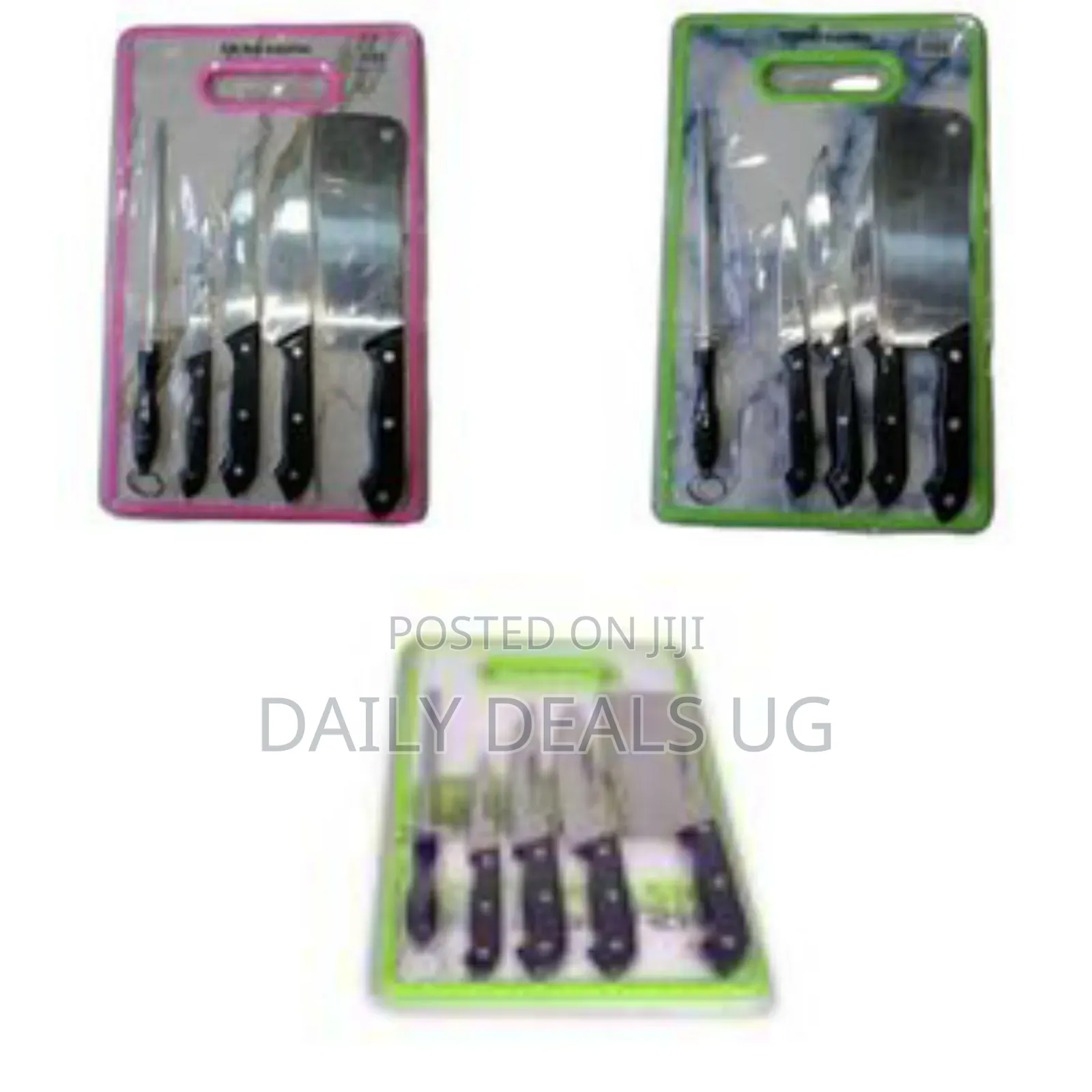 Essential Kitchen Knife and Board Set - Multicolor